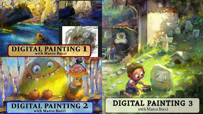 国外大师级数字水彩画实例训练视频教程1-3季合集 Digital Painting 1-3