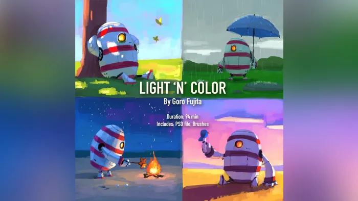 数字绘画种光与色彩运用技术训练视频教程