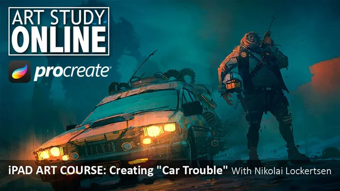 iPad绘制创意概念设计机器人战争视频教程 iPad Art Course: Creating 