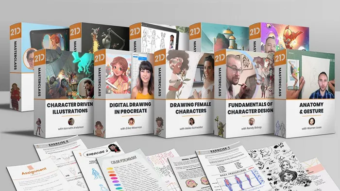 21Draw出品18部插画大师班课程视频教程合集 21 Draw illustration Masterclass
