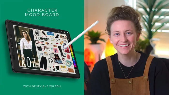 穿搭服饰平面简笔画数字绘画艺术教程 Design and Create a Mood Aesthetic Board for Your Fav Character