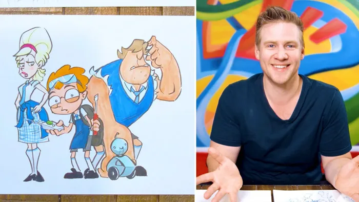 动画角色插图设计传统手绘过程视频教程 Character Design: From First Idea to Final Illustration