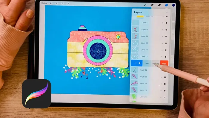 Procreate再IPAD上制作插图动画视频教程