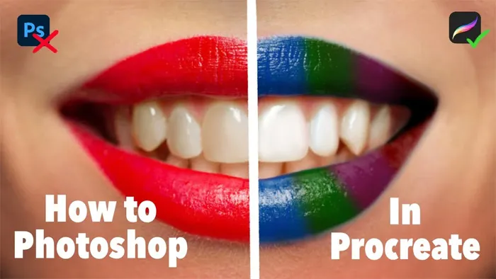 Procreate中使用PS修饰人像皮肤祛痘后期处理教程 How to Photoshop in Procreate