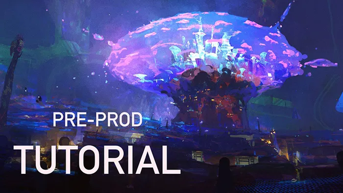 天空之城概念艺术数字绘画流程视频教程 Pre Production Sketch Tutorial