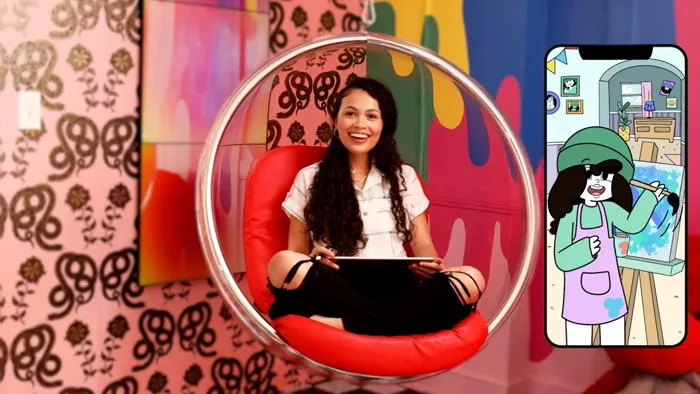 Procreate绘制插图到动画转变视频教程 中文字幕 Animate with Procreate: Design and Animate Your TikTok Persona