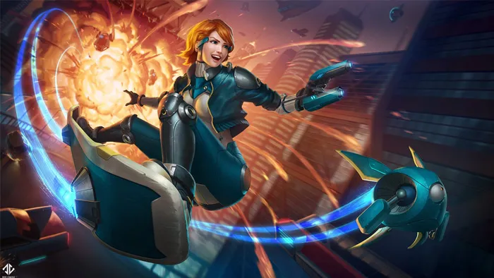 飞行滑板女孩数字艺术绘画实例训练视频教程 Dynamic Splash Page Illustration