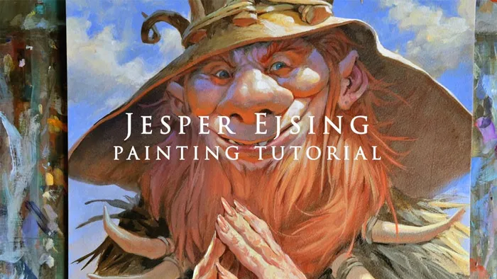 动画角色写实水粉画传统绘画工作流程视频教程 Jesper Ejsing Acrylic Painting Tutorial