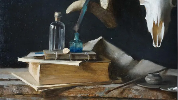 Ksenya Istomina画师骷髅静物传统绘画艺术视频教程 Ksenya Istomina – Still-life with a skull