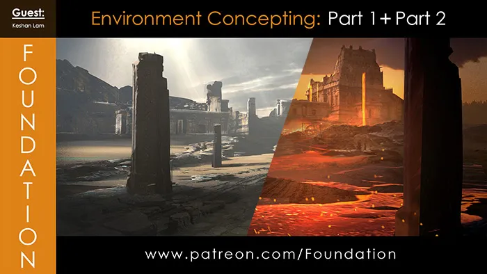 Keshan Lam画师概念艺术环境场景数字绘画视频教程 Foundation Art Group - Environment Concepting: Part 1+Part 2