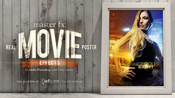 PS时尚佳丽海报特效实例制作视频教程 KelbyOne Master FX 3D Logo Design in Adobe Photoshop