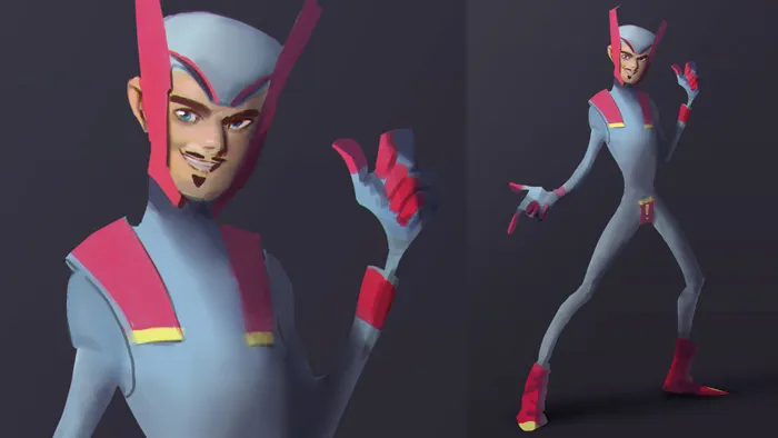 PS动感超人手绘艺术训练视频教程 Stylized Character Design 1 Space Cadet by Anthony Jones