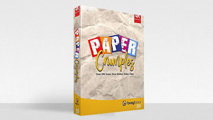 105个纸张褶皱效果动画特效合成4K视频素材 BBV59 – Paper Crumples
