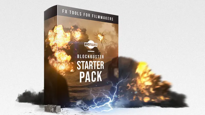 184个爆炸坍塌火焰烟雾流星闪电电流特效合成视频素材 Blockbuster Starter Pack 有透明通道