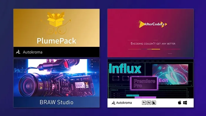 特殊视频格式导入媒体修剪加速渲染输出套装AE/PR插件 Autokroma bundle 2025.7 CE Win