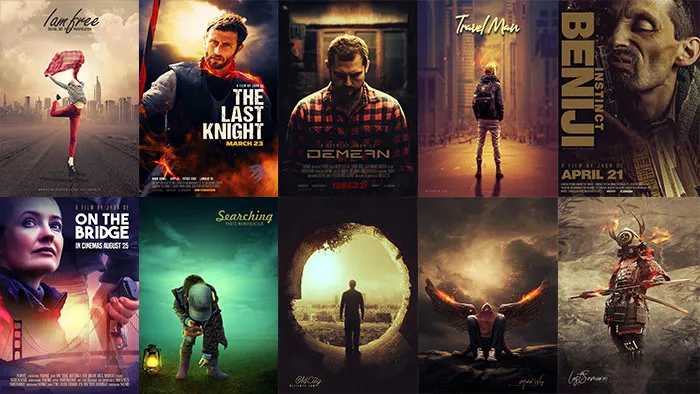 40套国外高端电影海报杂志封面合成Mir Rom系列PS教程 附素材文件 第三季