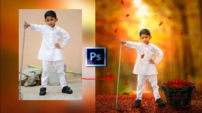 Harsh Vardhan Art秋天肖像照片合成技巧视频教程 Photo Composite in Photoshop-The Autumn Collector