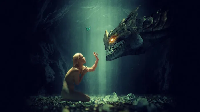 PS大师照片合成视频教程 Kelvin Designs – Dragon Tamer Photo Composite