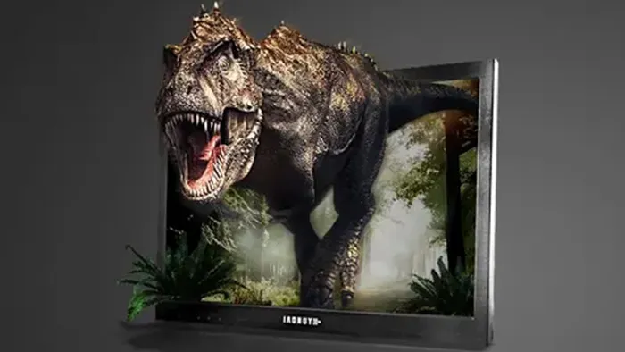 逼真恐龙冲出显示器PS视频教程