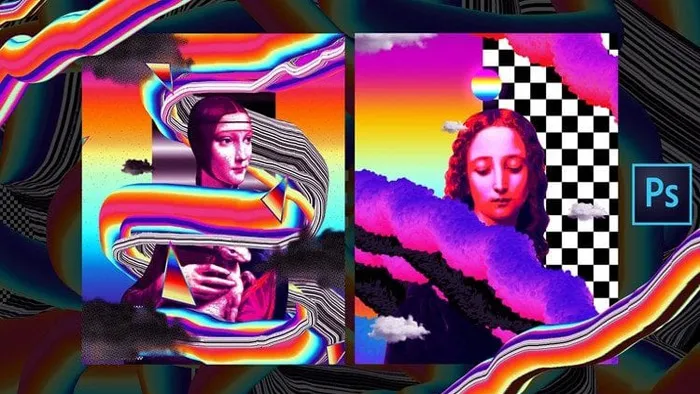 Photoshop抽象艺术海报实例制作视频教程 Create two Abstract Posters with Wavy 3D shapes Using Photoshop