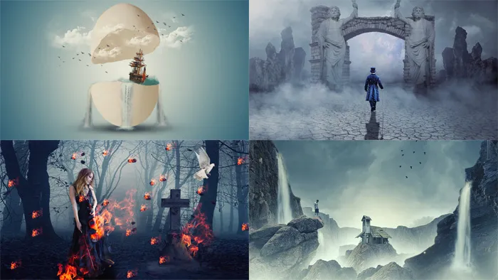 50套Picture Fun高端创意幻想人像唯美合成系列PS视频教程 附素材文件 第一季