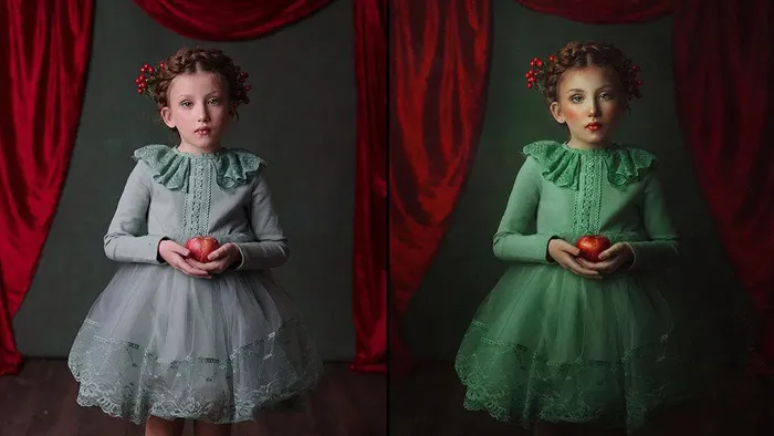 摄影师Rebeca Saray –油画风儿童人像美术修饰课程-附原片预设