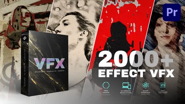 2000种手绘素描水彩画视觉特效艺术风格艺术特效PR脚本预设 Effects Pro V2