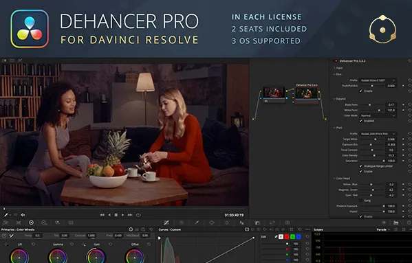 复古电影胶片灼烧光效噪点刮痕视觉特效达芬奇插件 Dehancer Pro OFX v7.1.3 Win版