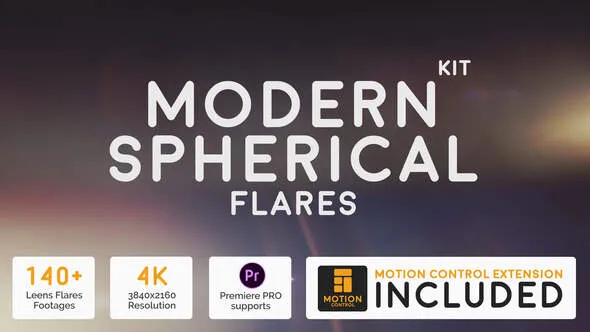 146组耀斑镜头光晕光效叠加视频素材4K分辨率AE脚本预设包 Modern Spherical Flares Kit