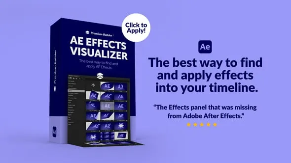 290种视觉特效可视化转场动画效果AE脚本预设 Effects Visualizer