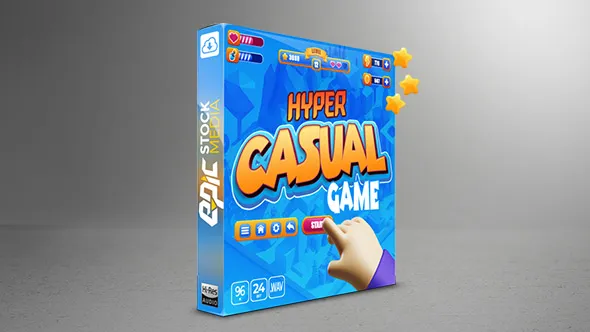 406个益智冒险休闲游戏应用UI交互简单音效 Epic Stock Media – Hyper Casual Game UI
