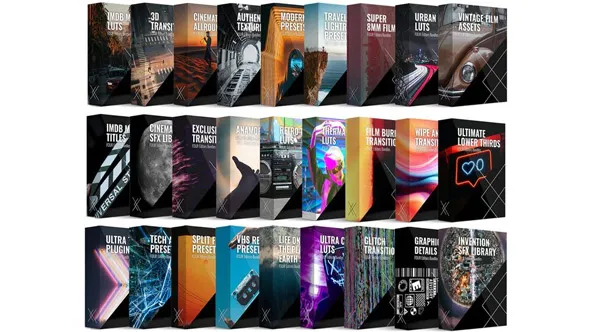 Platinum Bundle 7000+包括LR预设/LUTS调色/视频素材/音效库/PR预设模板/使用视频教程