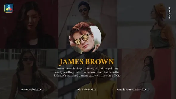 DR达芬奇模板-摄影作品活动照片模特演示图文宣传多用途时尚视频 Work Portfolio