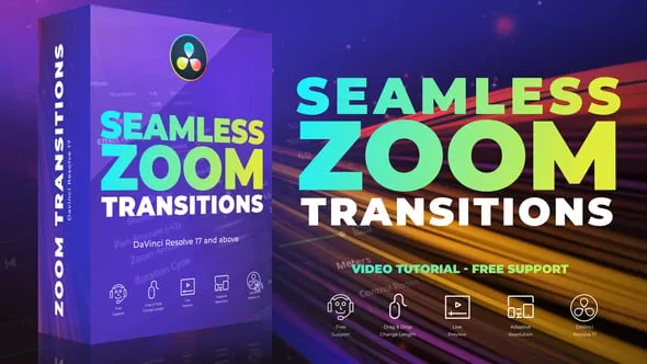 达芬奇无缝缩放变焦过渡DR预设 Seamless Zoom Transitions for Davinci Resolve