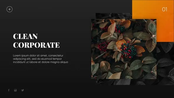 现代商业宣传片达芬奇模板简单文本动画和动态过渡效果 Clean Presentation – Modern Business