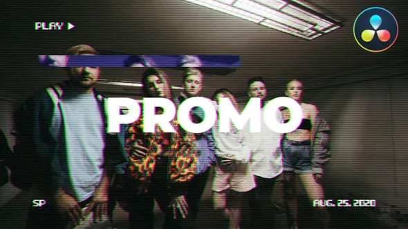 达芬奇模板-小故障效果创意文本动画超现代都市时尚宣传片开场 Wicked Urban Opener