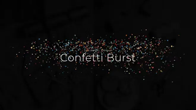 达芬奇模板-五彩纸屑全屏标题动画制作节日派对新年主题视频 Titles Animator – Confetti Flow