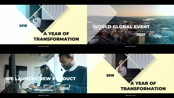 达芬奇模板-制作产品发布广告活动视频精彩介绍企业网站商务宣传DaVinci Resolve模板下载 Corporate Clean Slideshow