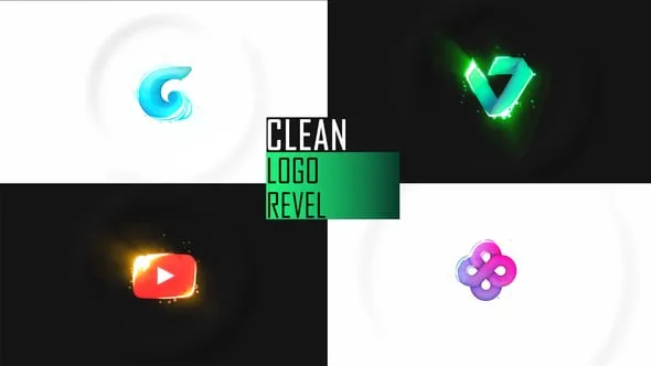 达芬奇模板-干净明亮LOGO动画演绎视频片头DaVinci Resolve模板下载 Clean Logo Reveal
