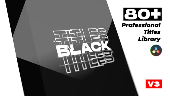 达芬奇模板-4K分辨率80多个标题排版场景动画DaVinci Resolve模板下载 Titles Pack \ DR