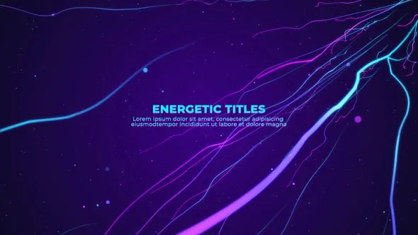 AE/PR模板 抽象粒子神经线条动画人工智能宣传视频片头 PR与AE工程文件 Energetic Titles Mogrt