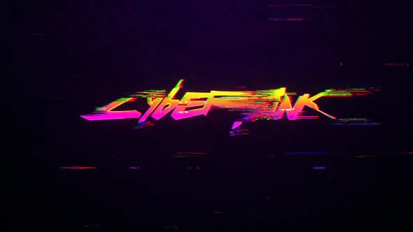 赛博朋克LOGO故障动画视频片头PR模板 Cyberpunk Glitch Logo Mogrt