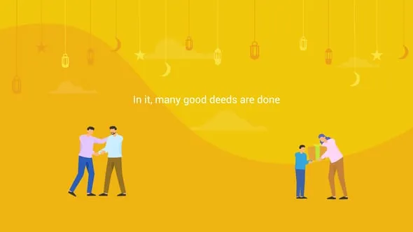 斋月节庆祝MG动画动态图形制作PR模板 Ramadan Animation