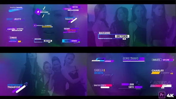 现代简单屏幕下方栏目信息角标滚动卷轴标题字幕条动画AE与PR模板 Simple and Modern Lower Third