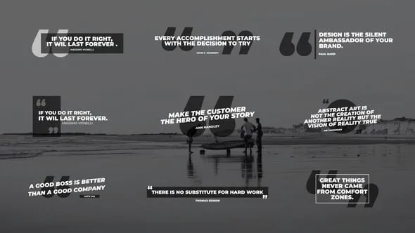 PR标题模板-个人资料行情报价介绍引用标题字幕 Quotes Titles Premiere Pro