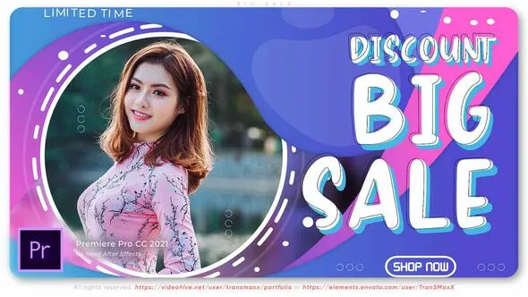 时装模特时尚街头服饰产品展示商业活动促销智能短视频剪辑PR模板 Big Sale