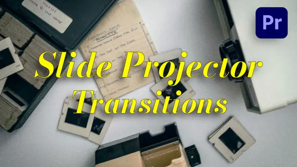 模仿老式电影放映机幻灯片投影仪过渡PR模板 Slide Projector Transitions