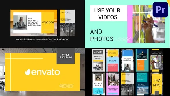 商务企业经典办公明亮时尚现代媒体宣传片PR模板 Office Scenes Premiere Pro MOGRT
