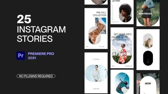 商业杂志海报潮流品牌推广社交媒体短视频PR模板 Fashion Stories