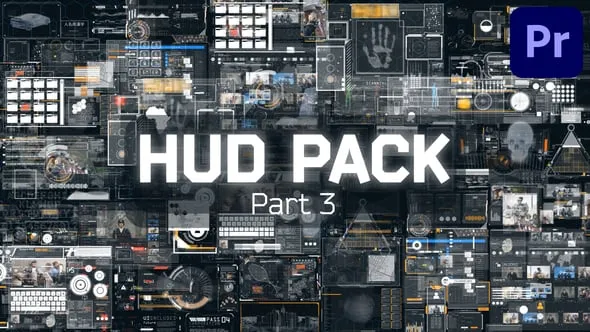 18种3D HUD全息技术平视显示器界面未来高技元素PR模板 Part3 HUD Pack Part 3 PP